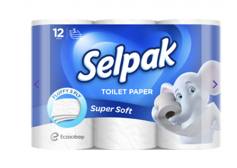 Папiр туалетний SELPAK білий 12шт/уп